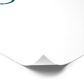 40th birthday add name date year blue template poster (Ecke)