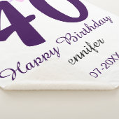 40th birthday add name date year purple floral pin sherpadecke (3/4)