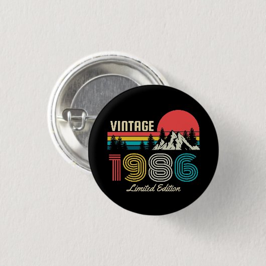 40th Birthday Button (Vorne & Hinten)