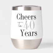 40th Birthday Cheers Minimal Birthday Party Favor (Rückseite)