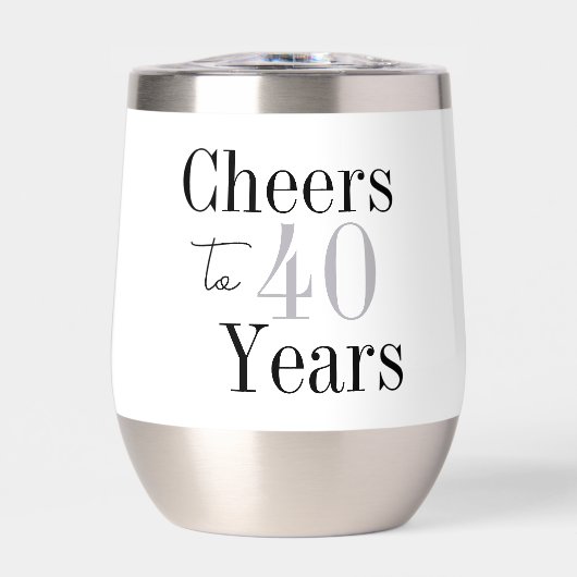 40th Birthday Cheers Minimal Birthday Party Favor (Vorderseite)