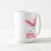 40th Birthday Flocking Fabulous Flamingo Kaffeetasse (VorderseiteRechts)