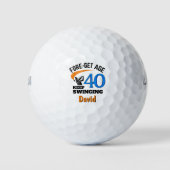 40th Birthday Gift for Friend Funny Cool Custom Golfball (Vorderseite)