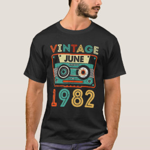 40Th Birthday Gifts Classic Vintage June 1982 Mixt T-Shirt