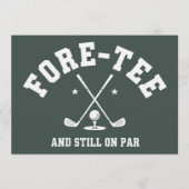 40th Birthday Golf 40th Birthday Gift Golfing  Einladung (Vorderseite)