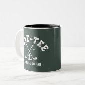 40th Birthday Golf 40th Birthday Gift Golfing Zweifarbige Tasse (Vorderseite Links)