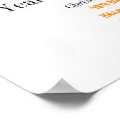 40th Birthday Halloween Party Welcome Poster (Ecke)