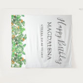 40th Birthday Holly December Birth Flower Backdrop Wandteppich (Vorderseite (Horizontal))