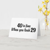 40th Birthday Karte (Gelbe Blume)