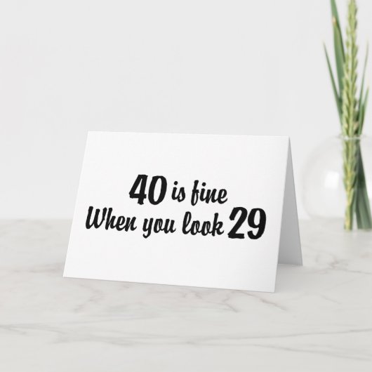 40th Birthday Karte (Vorderseite)