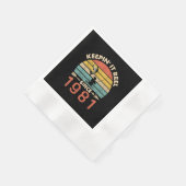 40th Birthday - Keepin It Reel Since 1981 Fishing Serviette (Ecke)