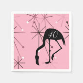 40th Birthday MidCentury Modern Atomic Starburst Serviette (Vorderseite)