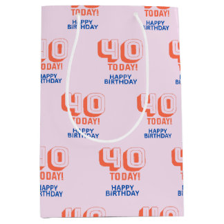 40th Birthday Mittlere Geschenktüte