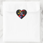 40th Birthday Music Notes  Heart Sticker (Tasche)