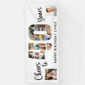 40th Birthday Number 40 Cheers 25 Photos Banner (Vertikal)