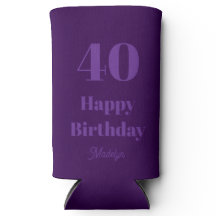 40th Birthday Party Elegant Purple Gift For Women