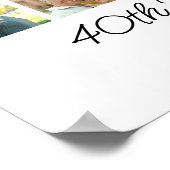 40th Birthday Party Photo Collage, Fun Welcome Poster (Ecke)