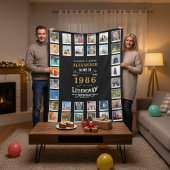 40th Birthday Photo Collage Son Or Husband Fleecedecke