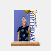 40th Birthday Photo college Party Acrylschild (Vorderseite)