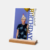 40th Birthday Photo college Party Acrylschild (Winkel)