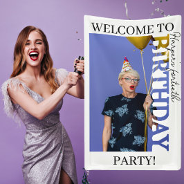 40th Birthday Photo college Party  Banner