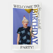 40th Birthday Photo college Party  Banner (Vertikal)