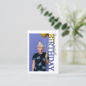 40th Birthday Photo college Party Begleitkarte (Stehend Vorderseite)