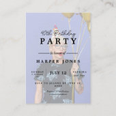 40th Birthday Photo college Party Begleitkarte (Rückseite)