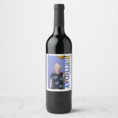 40th Birthday Photo college Party Weinetikett (Vorderseite)