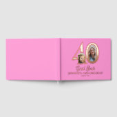 40th Birthday photo name pink rose gold Gästebuch (Voll)