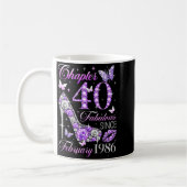 40th Birthday Queen Chapter 40 Fabulous Since 1986 Kaffeetasse (Links)