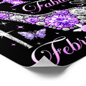 40th Birthday Queen Chapter 40 Fabulous Since 1986 Poster (Ecke)