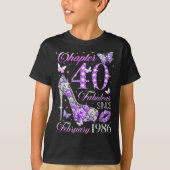40th Birthday Queen Chapter 40 Fabulous Since 1986 T-Shirt (Vorderseite)