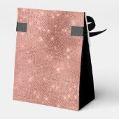 40th Birthday Rose Gold Thank You Favor Box Geschenkschachtel (Rückseite)