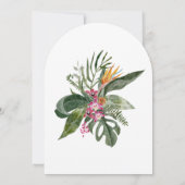 40th Birthday Simple Elegant Tropical Invitation Einladung (Rückseite)