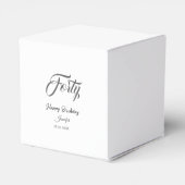 40th forty letterbirthday add name date year gray  geschenkschachtel (Rückseite)