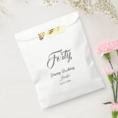 40th forty letterbirthday add name date year gray  geschenktütchen (Versiegelt)