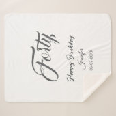 40th forty letterbirthday add name date year gray  sherpadecke (Vorderseite (Horizontal))