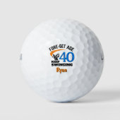 40th Gift for Cousin Funny Blue Custom Golfball (Vorderseite)