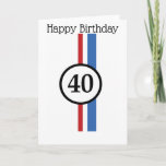 40th Herbie Birthday Card Karte<br><div class="desc">40th Birthday card</div>