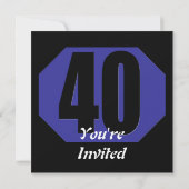 40th party invitation template einladung (Rückseite)