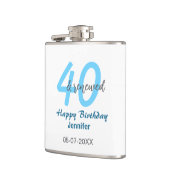 40th & renewed birthday name date blue bold number flachmann (Links)