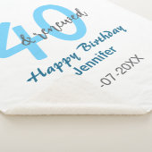 40th & renewed birthday name date blue bold number sherpadecke (3/4)
