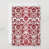 40th Ruby and White Floral Anniversary Design Einladung (Rückseite)