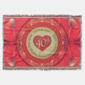 40th Ruby Anniversary Throw Blanket Decke (Vorderseite)