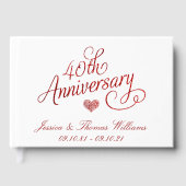 40th Ruby Wedding Anniversary Gästebuch (Vorderseite)