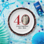 40th ruby wedding anniversary (or ANY 0 YEAR) Pappteller (Party)