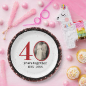 40th ruby wedding anniversary (or ANY 0 YEAR) Pappteller (Party)