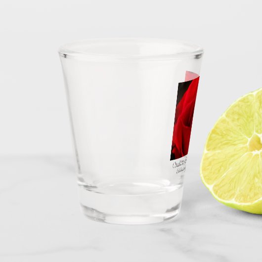 40th Ruby Wedding Anniversary Rose husband & wife Schnapsglas (Links)