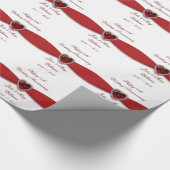 40th Wedding Anniversary Design Wrapping Paper Geschenkpapier (Ecke)
